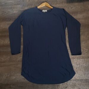 Charlie Paige Teal Tunic midi dress, curved hemline, size Small/Medium, Viscose